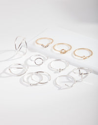 Silver Mixed Symbol Ring 8-Pack - link has visual effect only