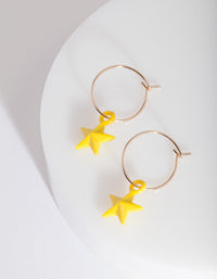 Yellow Gold Mini Star Earrings - link has visual effect only