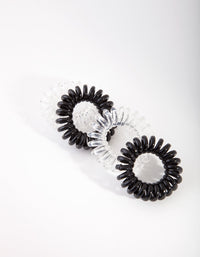 Black & White Hair Spiral Minis 4-Pack - link has visual effect only