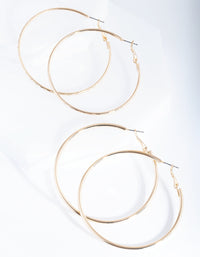 Gold 6 cm Hoop Earring Pack - link has visual effect only
