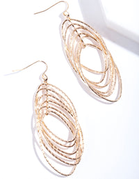 Gold Multi Layer Drop Earrings - link has visual effect only