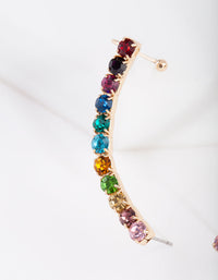 Rainbow Diamante Ear Cuff - link has visual effect only