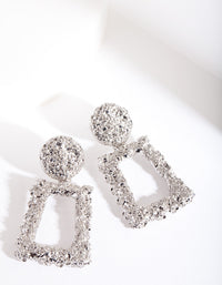 Silver Mini Geometric Earrings - link has visual effect only