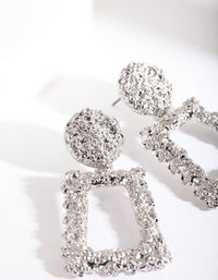 Silver Mini Geometric Earrings - link has visual effect only
