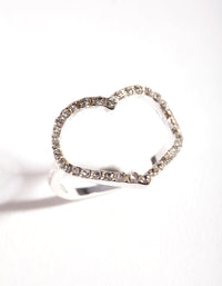 Silver Fine Open Heart Ring - link has visual effect only