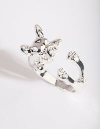 Silver French Bulldog Ring - link has visual effect only