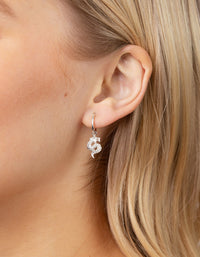 Sterling Silver Dragon Hoop Earrings - link has visual effect only