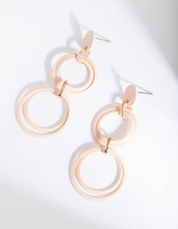 Pink Multi Circle Drop Earrings - link has visual effect only