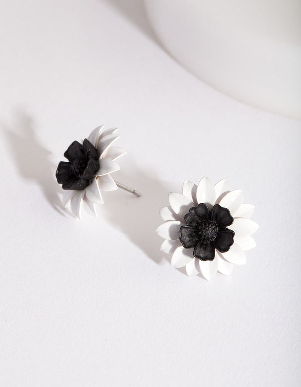Black & White Layered Flower