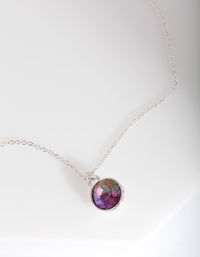 Purple Oval Stone Necklace - link has visual effect only