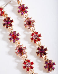 Red Daisy Chain Earrings - link has visual effect only