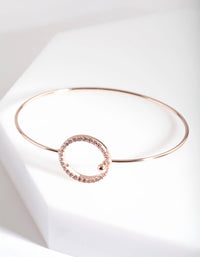 Rose Gold Cubic Zirconia Circle Cuff - link has visual effect only