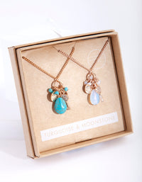 Semi Precious Gem Cluster Necklace Pack - link has visual effect only