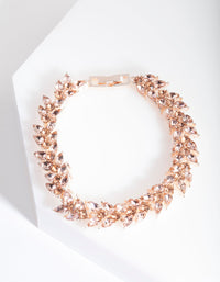 Rose Gold Diamante Petal Bracelet - link has visual effect only