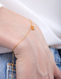 Gold Plated Sterling Silver Shell Bracelet Anklet - link has visual effect only