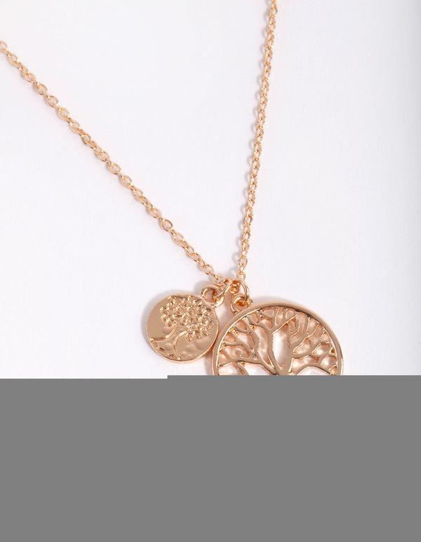 Gold Double Tree Necklace