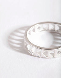 Sterling Silver Geometric Cutout Ring - link has visual effect only
