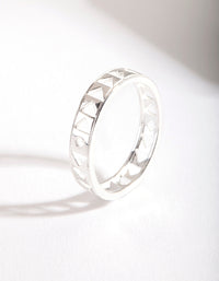 Sterling Silver Geometric Cutout Ring - link has visual effect only
