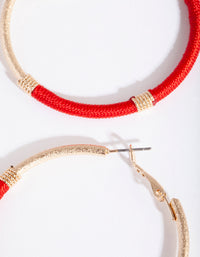 Gold Red Thread Wrap Hoop - link has visual effect only
