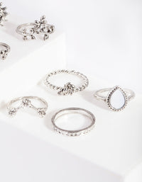 Silver Sun & Moon Ring 8-Pack - link has visual effect only
