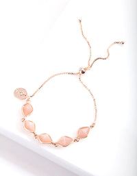 Rose Gold Organic Stonne Toggle Bracelet - link has visual effect only