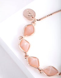 Rose Gold Organic Stonne Toggle Bracelet - link has visual effect only