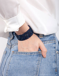 Blue Stone Embellished Stretch Bangle - link has visual effect only