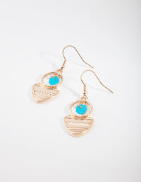 Gold Boho Arrow Sequin Earrings - link has visual effect only