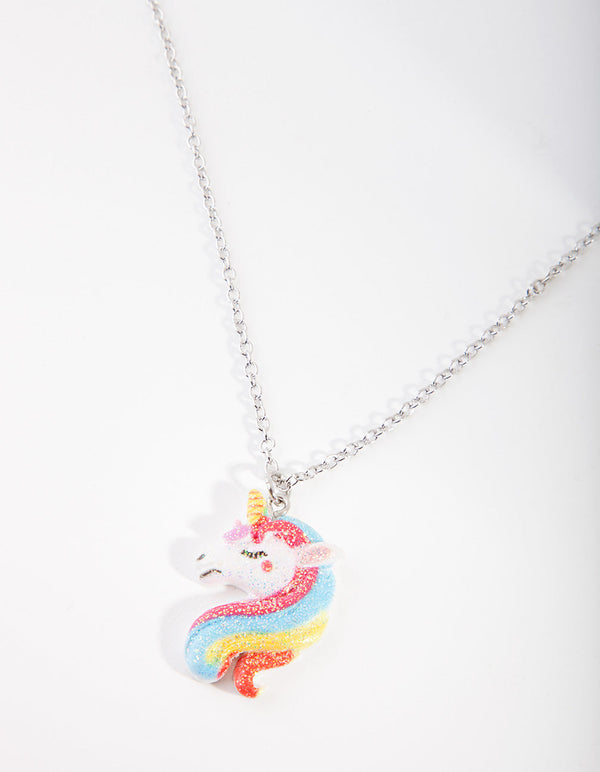 Kids Glitter Unicorn Necklace