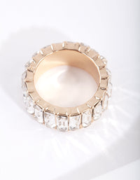 Gold Crystal Baguette Ring - link has visual effect only