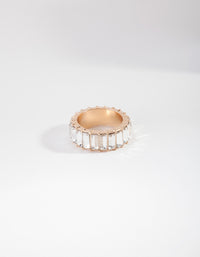 Gold Crystal Baguette Ring - link has visual effect only