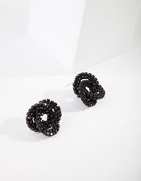Black Knot Stud Earrings - link has visual effect only