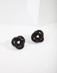 Black Knot Stud Earrings - link has visual effect only