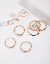 Gold Feather Ring 8-Pack - link has visual effect only