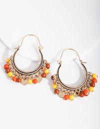 Antique Gold Neutral Bead Earrings - link has visual effect only