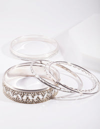 Silver Glitter Bracelet 7-Pack - link has visual effect only