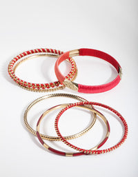 Red Mixed Bangle 6-Pack - link has visual effect only