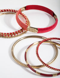 Red Mixed Bangle 6-Pack - link has visual effect only
