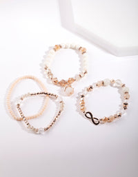 Rose Gold Multi Bead Bracelet 4-Pack - link has visual effect only