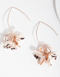 Rose Gold Pearl Flower Earrings - link has visual effect only