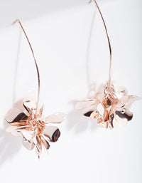 Rose Gold Pearl Flower Earrings - link has visual effect only