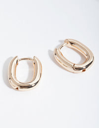 Gold Mini Square Huggie Earrings - link has visual effect only
