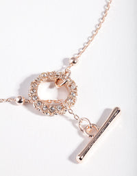 Rose Gold Ball Chain Bar Necklace - link has visual effect only
