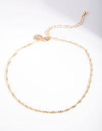 Gold Twist Chain Choker - link has visual effect only