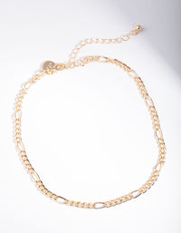 Gold Curb Chain Choker - link has visual effect only