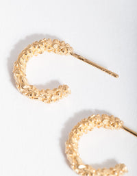 Gold Plated Sterling Silver Coral Hoop Earrings - link has visual effect only
