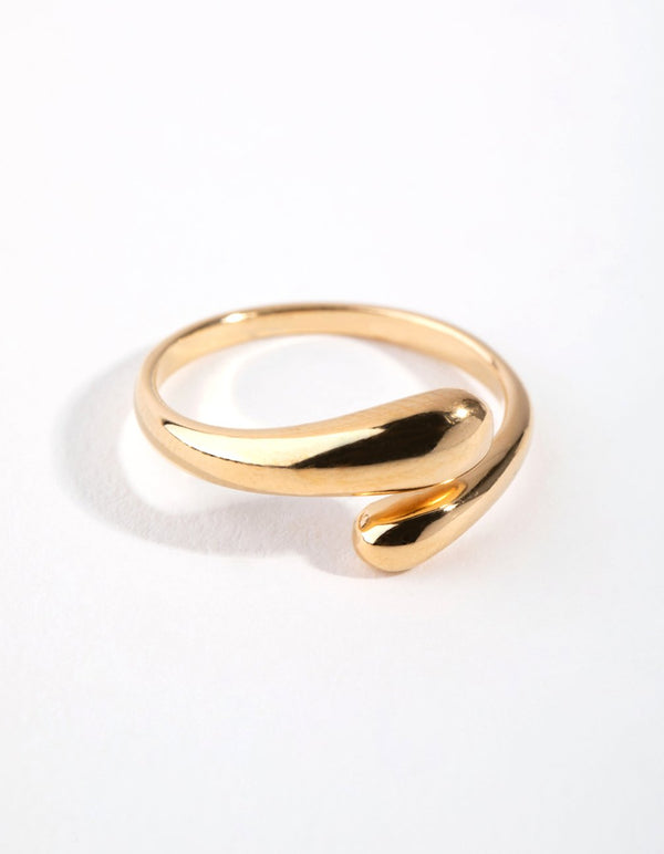 Gold-Plated Sterling Silver Open Ring