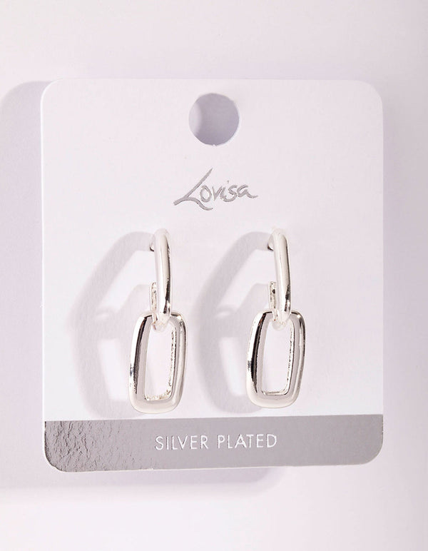 Silver Plated Chain Link Earrings