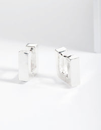 Silver Square Huggie Earrings - link has visual effect only