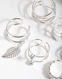 Silver Mixed Leaf Ear Cuff 6-Pack - link has visual effect only